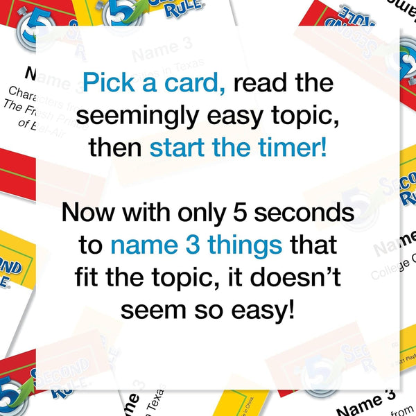 PlayMonster - 5 Second Rule Mini Game - Think Fast and Just Spit It Out! - Family Party Game - 3+ Players Ages 10+