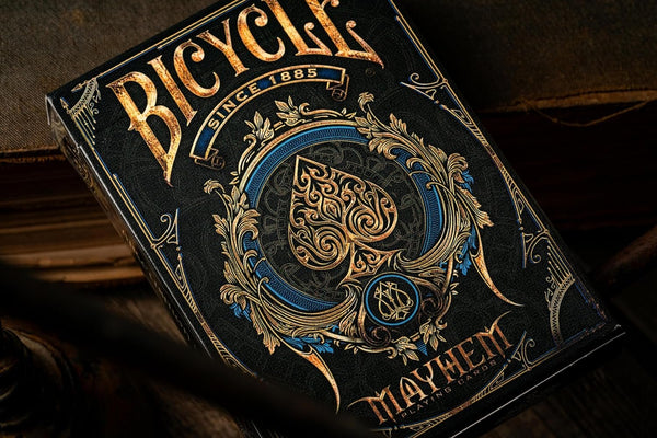 Bicycle Mayhem Blue Playing Cards Deck Poker Size Gift Item Kids Adult Cool Theme