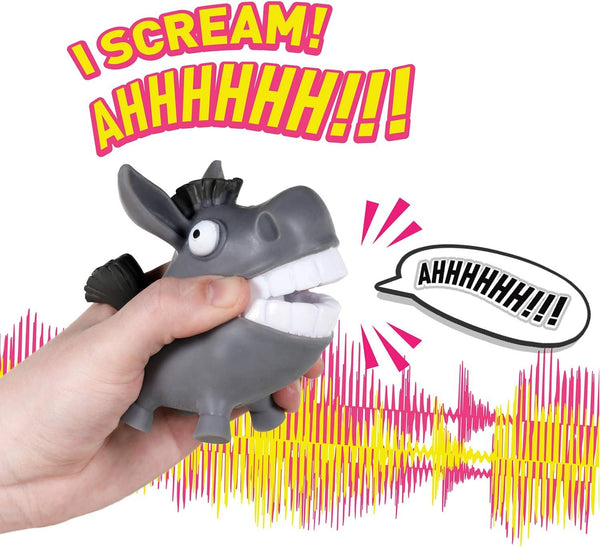 Hog Wild Scream-O Screaming Donkey Toy - Squeeze The Donkey's Cheeks and It Makes a Funny, Hilarious Screaming Sound - Series 1 - Age 4+