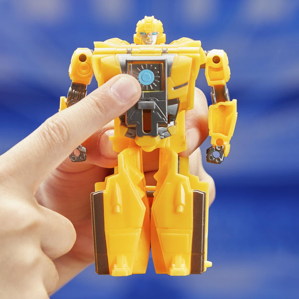 Transformers One Cog Changer Bumblebee (B-127) 4-Inch Robot Action Figure, Interactive Toys for Boys and Girls Ages 6 and Up