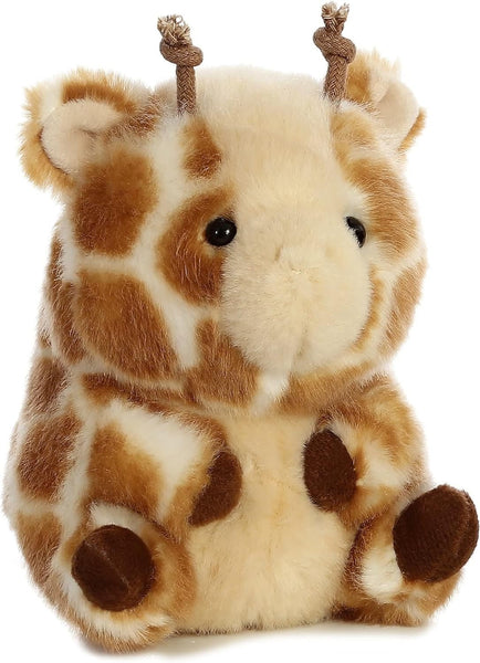 Aurora® Round Rolly Pet™ Giminy Giraffe™ Stuffed Animal - Adorable Companions - On-The-Go Fun - Brown 5 Inches