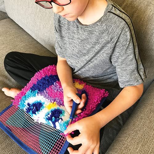 LatchKits – Owl Latch Hook Kit – Easy-to-Learn Craft Project – No Sewing Or Cutting – For Ages 6+