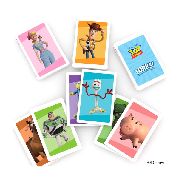 Bicycle Disney and Pixar Forks, Kids Card Game That Plays Like Spoons, Featuring Toy Story Characters Woody, Forky, Jessie & Alien, Ages 4+, 2-5 Players