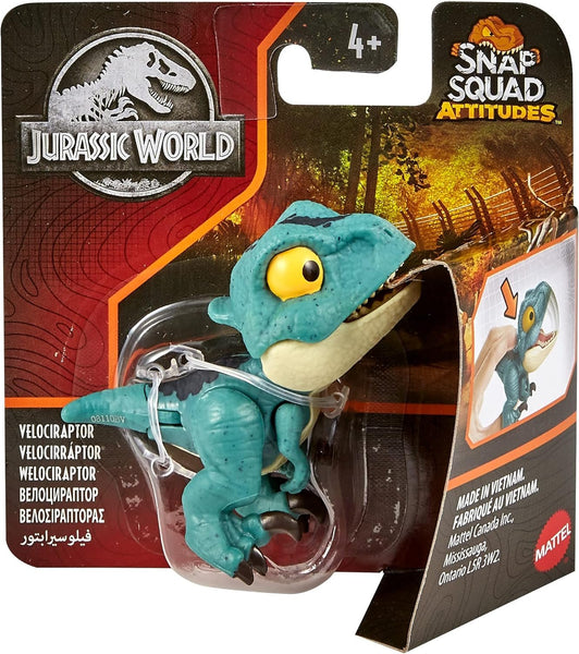 Jurassic World Snap Squad Attitudes Bundle Assortment of 4 Dinosaur Figures