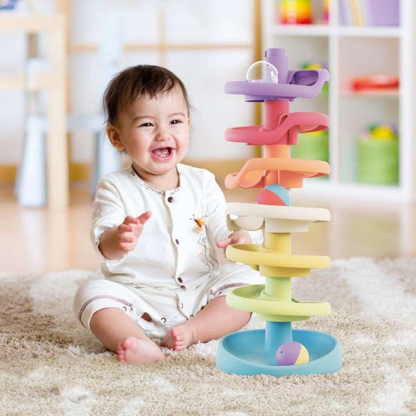 Quercetti Spiral Tower Evo - PlayEco+ Educational and Sustainable Toy for Ages 1+