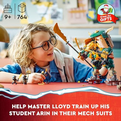 LEGO NINJAGO Lloyd and Arin’s Ninja Team Mechs Building Toy Set, Featuring 2 Battle Mechs and 5 Minifigures, Gift for Imaginative Boys and Girls Ages 9+ Who Love Ninja Adventures, 71794
