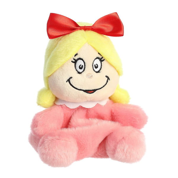 Aurora® Whimsical Dr. Seuss™ Cindy-Lou Who Palm Pals™ Stuffed Animal - Magical Storytelling - Officially Licensed - Pink 5 Inches