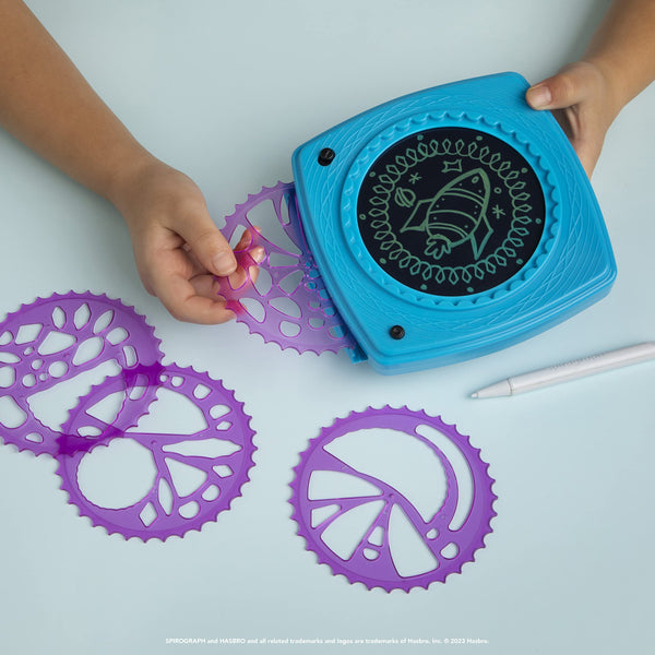 Spirograph Doodle Pad– Arts and Crafts, Scratch Art, LCD Writing Tablet Toy for Kids,  Art Supplies, Drawing Kit, Spiral Art, Double-Sides Stylus, Build-in Storage, Stencils Included, Ages 5+