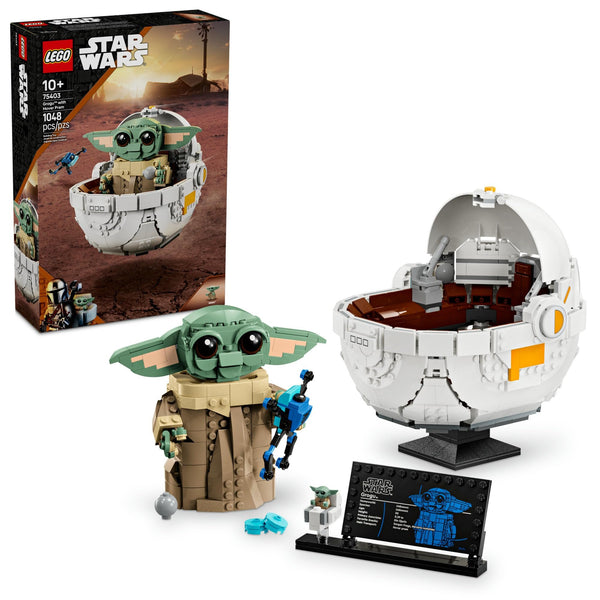 LEGO Star Wars Grogu with Hover Pram Building Toy Set - Star Wars Toy for Kids, Boys & Girls, Ages 10+ - Gift Idea for Birthday - 75403