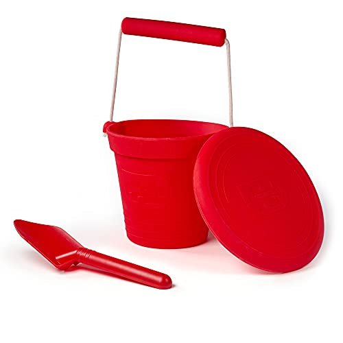 Bigjigs Toys Frisbee Flying Disc (Cherry Red) - Silicone Frisbee for Kids, Quality Flying Saucers, Beach Toys & Garden Toys, Holiday Toys for Toddlers