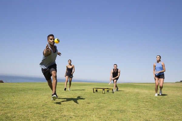 Spikeball Pro Kit - Tournament Edition - Includes Upgraded Stronger Playing Net, New Balls Designed to Add Spin, Portable Ball Pump Gauge and Backpack