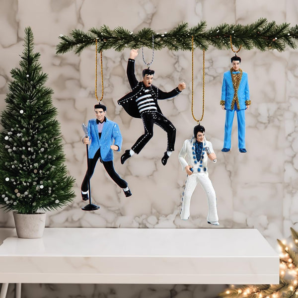 Kurt Adler 4pc Elvis Presley? Miniature Ornaments