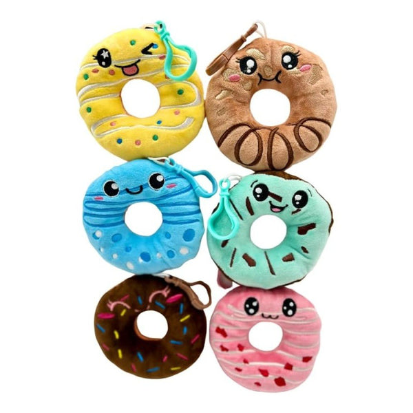 Kalan Baking Buddies Caramel Swirl Donut Scented Plush Bag Clip – Cute Clip-On Keychain, Soft Donut Plushie with Sweet Caramel Aroma – Collectible Accessory for Kids & Teens