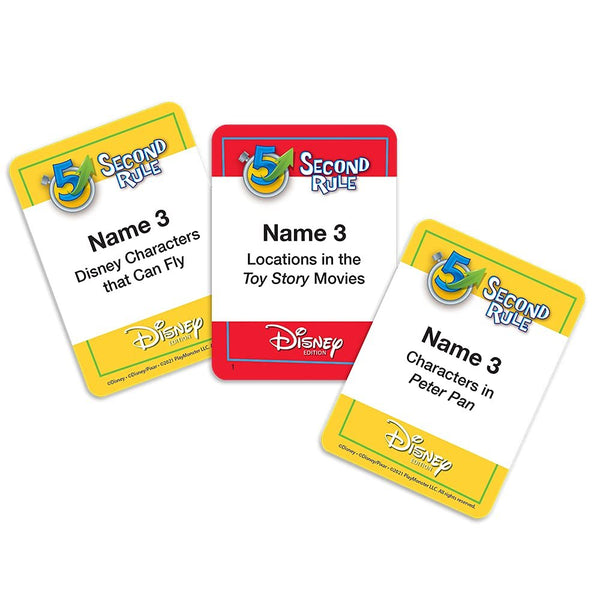 5 Second Rule Disney Edition - Fun Family Game About Your Favorite Disney Characters, 3-6 Players Ages 6+