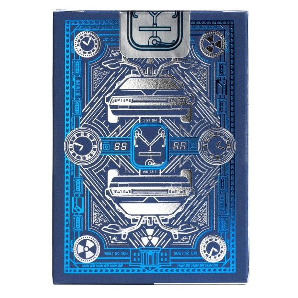 Bicycle Back To The Future Playing Cards, Premium Metallic Foil, Poker Size, Blue