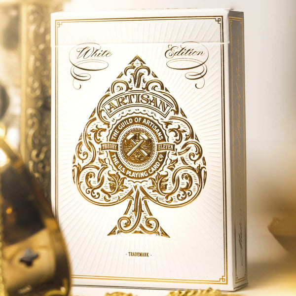 theory11 Artisan White Premium Playing Cards, Poker Size Standard Index