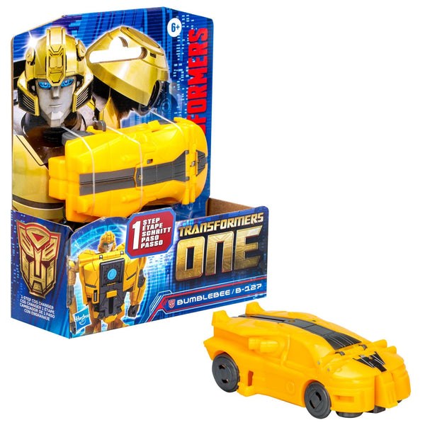 Transformers One Cog Changer Bumblebee (B-127) 4-Inch Robot Action Figure, Interactive Toys for Boys and Girls Ages 6 and Up