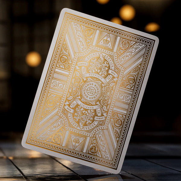 theory11 James Bond 007 Special Edition Box Set – Collector Playing Cards with 3 Gold Edition Decks + Solid Brass 007 Pen & Secret Hidden Compartment – Luxury Gift for 007 Fans & Card Enthusiasts