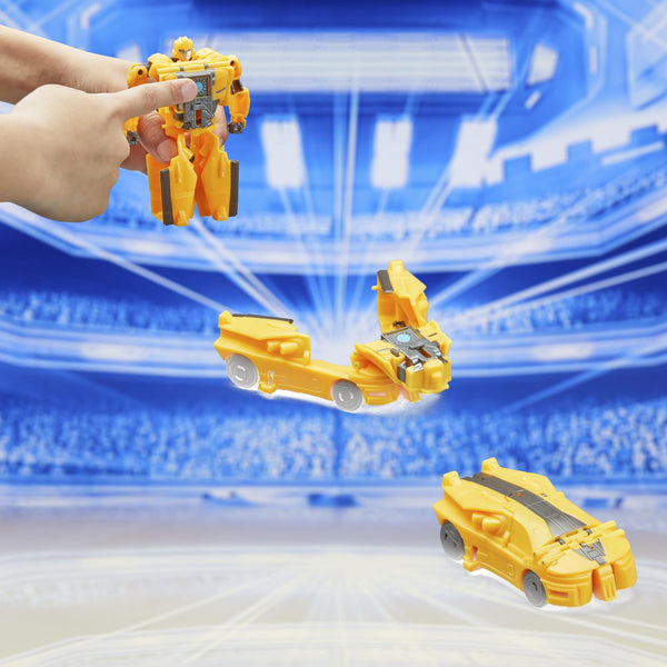 Transformers: One Cog Changer Bumblebee (B-127) & Airachnid, 4-Inch Robot Action Figures, Interactive Toys for Boys & Girls Ages 6 and Up