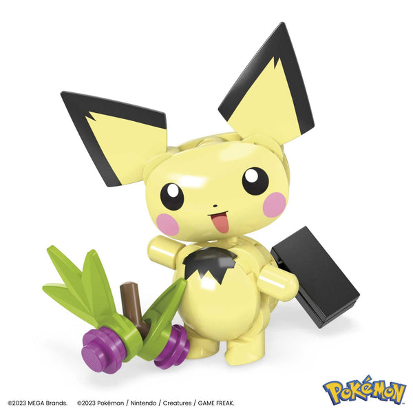 MEGA Pokémon Action Figure Building Toys Set, Pichu's Forest Forage with 84 Pieces, Motion and 1 Poseable and Buildable Character