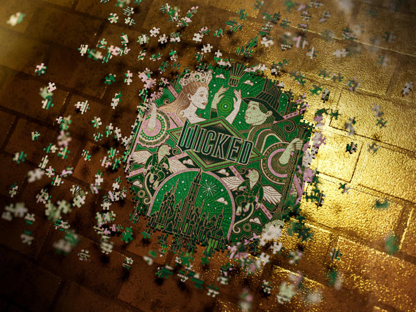 theory11 Wicked Jigsaw Puzzle - Journey to the Emerald City - Officially Licensed 1,000 Piece Intermediate Puzzle for Ages 14+