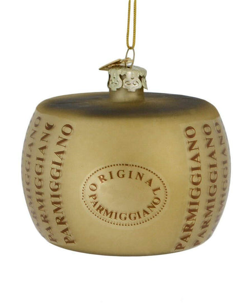 Kurt Adler Noble GEMS Glass Italian Cheese Ornament - 3 Assorted: PARMIGGIANO, PROVOLONE and MOZZERELLA