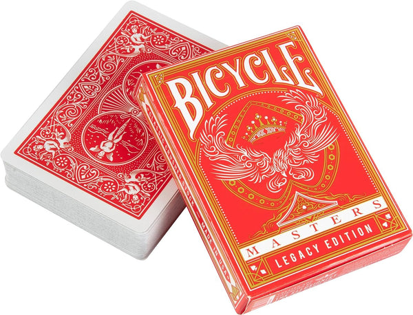 Bicycle Red Legacy Masters Playing Cards - for Games, Magic Tricks & More - USPCC Rider Back Deck