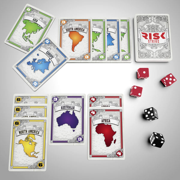 Hasbro Gaming Risk Strike Card and Dice Game - Fast & Fierce World Domination, 3-5 Players Ages 10+