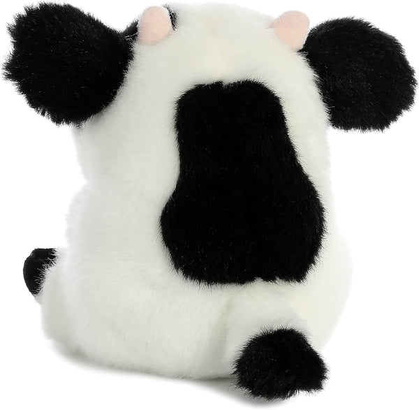 Aurora® Round Rolly Pet™ Daisy Cow™ Stuffed Animal - Adorable Companions - On-The-Go Fun - White 5 Inches