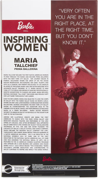 Barbie Inspiring Women Doll, Maria Tallchief Collectible in Firebird Ballet Costume, Sparkly Red Dress with Bejeweled Hairpiece