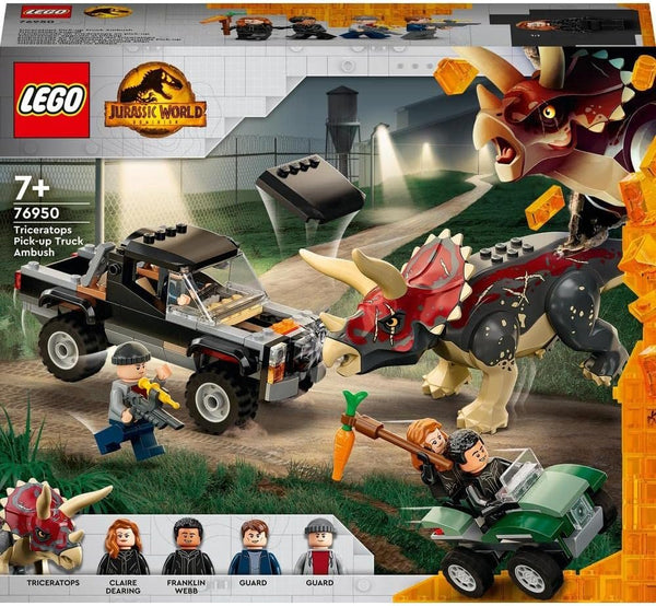 LEGO Jurassic World 76950 Triceratops Truck Attack