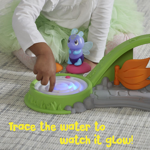 Playskool Glo Friends - Swirl & Shine MoonDrop Pond - Glowing, Musical Pond - Glowing Firefly Toy and Playset - SEL Toy - Ages 2+
