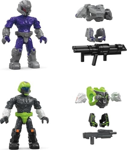 Mega Halo UNSC Arctic Burn Wasp with 342 Pieces and 2 Poseable Figures, Action Figure Building Toy for Collectors