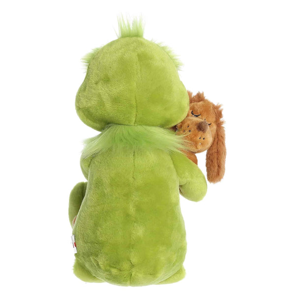 Aurora Dr. Seuss Holiday Hugs Grinch & Max 9" Plush Toy, Soft Whimsical Christmas Stuffed Animal Gift