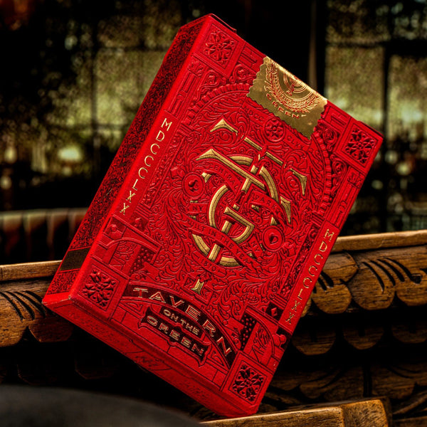 theory11 Tavern on the Green Playing Cards – Red Edition, Premium Collectible Poker Deck, Standard Index