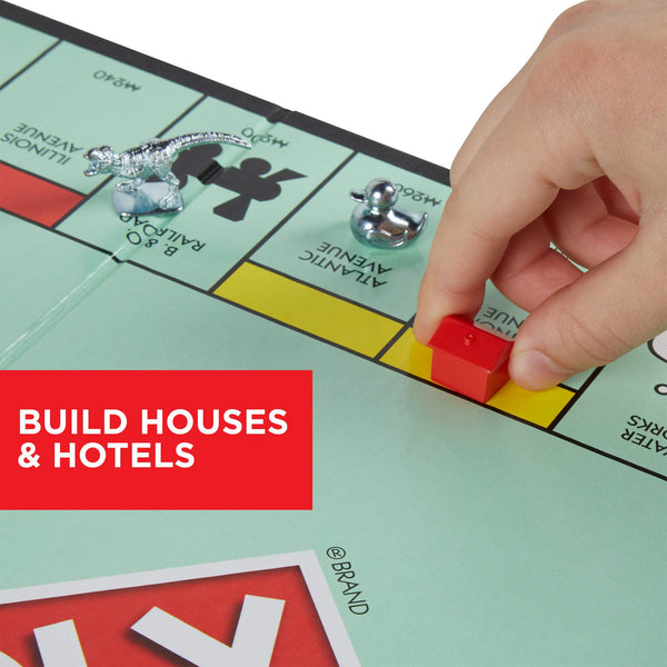 Monopoly Game, Family Board Games for 2 to 6 Players & Kids Ages 8 and Up, Includes 8 Tokens