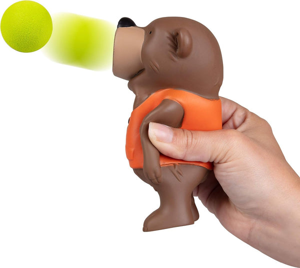 Hog Wild Bear Popper Toy - Shoot Foam Balls Up to 20 Feet - 6 Balls Included - Age 4+