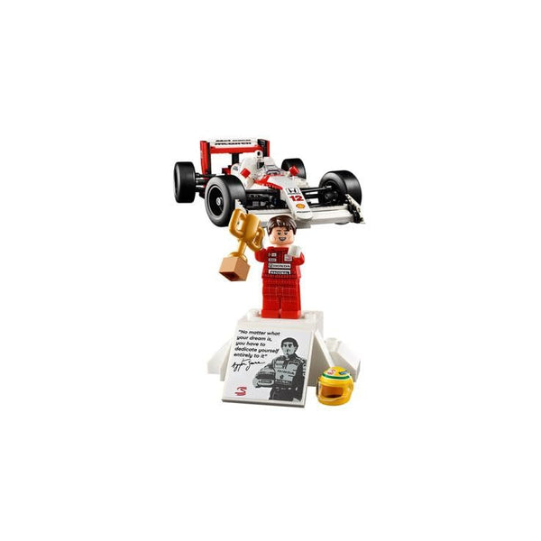 LEGO Icons McLaren MP4/4 & Ayrton Senna Minifigure Model Car Kit - Buildable F1 McLaren Set for Adults - 10330 - Ages 18+