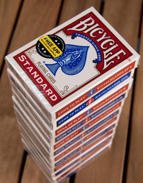 Bicycle Standard Playing Cards, Poker Size Standard Index, 12 Pack (6 Blue, 6 Red)
