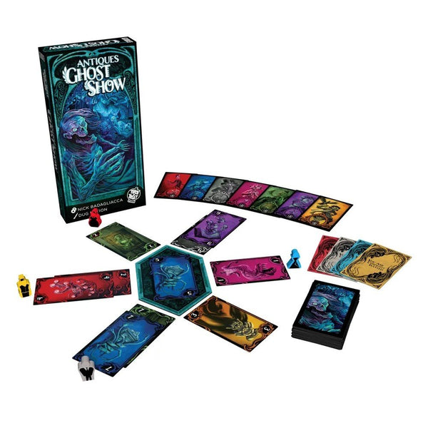 Trick Or Treat Studios Antiques Ghost Show Board Game - Exit with the Least Haunted Loot, Haunted Manor Strategy Game for 2-4 Players, Ages 14+