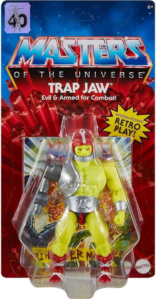 Masters of the Universe Origins Toy, Trap Jaw Action Figure, Posable with Mini Comic Book, MOTU Collectible