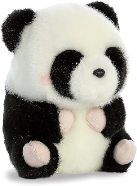 Aurora® Round Rolly Pet™ Precious Panda™ Stuffed Animal - Adorable Companions - On-The-Go Fun - White 5 Inches