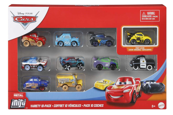 Mattel Disney Pixar Cars Mini Racers 10 Pack of Collectible Toy Vehicles for Kids & Collectors Ages 3 Years Old & Up