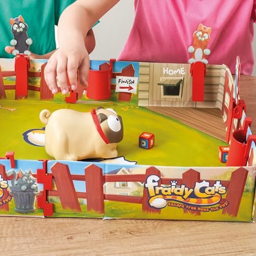 PlayMonster - Fraidy Cats - The Purrfect Game of Fur-Flying Fun! - Interactive Board Game, 2-4 Player Ages 5+