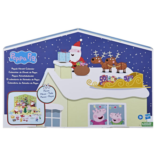 Peppa Pig Peppa's Advent Calendar, Countdown to Christmas with 24 Surprise Toys and Stickers Including 5 Peppa Pig Figures, Preschool Toys for Girls and Boys Ages 3+