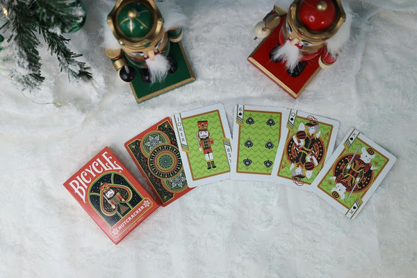 Nutcracker Ballet Inspired Bicycle Playing Cards - Red and Green 2 Deck Set with Exclusive Art - Ideal Nutcracker Gifts for Dancers and Collectors