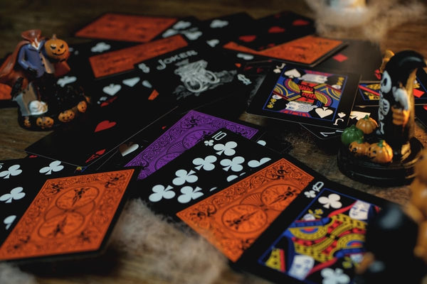 Bicycle Reverse Playing Cards (Orange & Black) - Black Reversed Back USPCC Premium Deck for Magicians, Cardists & Collectors
