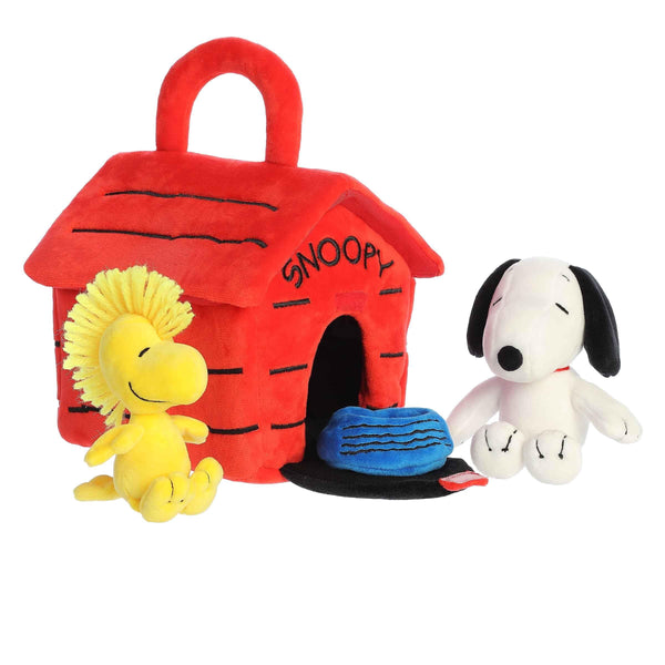 Aurora® Timeless Peanuts® Snoopy's Dog House Playset Stuffed Animal - Classic Characters - Lasting Memories - Multicolor 8 Inches