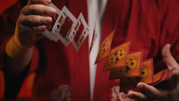 Bicycle Chinese Zodiac Snake Playing Cards, Chinese New Year Edition, Red and Gold, Poker Size Standard Index