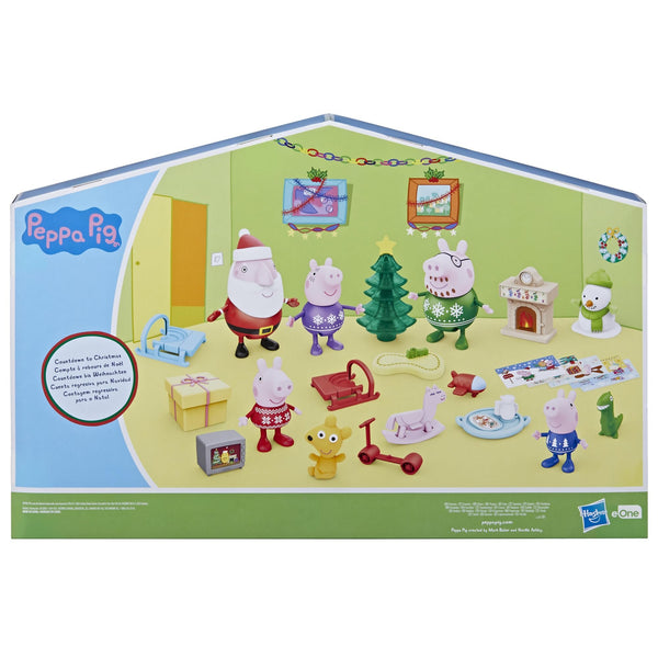 Peppa Pig Peppa's Advent Calendar, Countdown to Christmas with 24 Surprise Toys and Stickers Including 5 Peppa Pig Figures, Preschool Toys for Girls and Boys Ages 3+